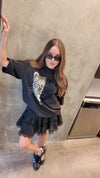 Leopard Black T-shirt Oversized