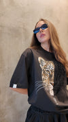 Leopard Black T-shirt Oversized